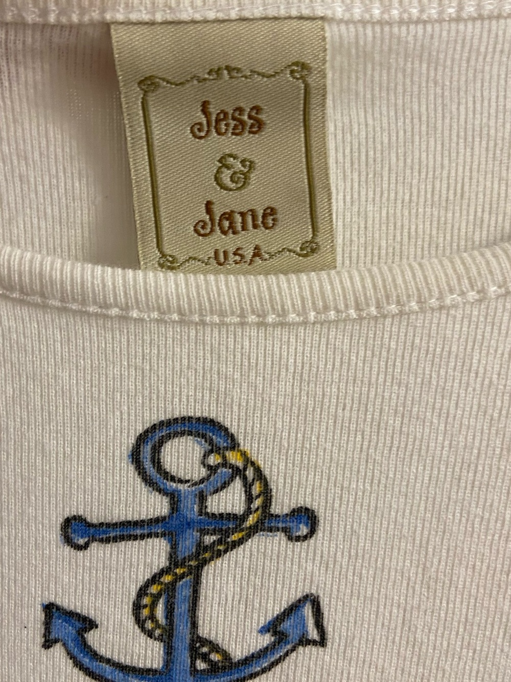 Jess & Jane Lighthouse Sailboat Graphic Top 3/4 Sleeve - Picture 5 of 6